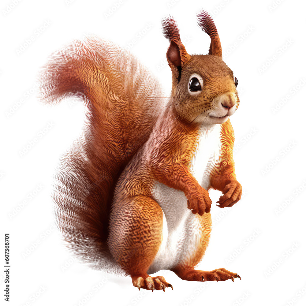 squirrel on a transparant background, PNG, Generative Ai squirrel on a transparant background, PNG, Generative Ai