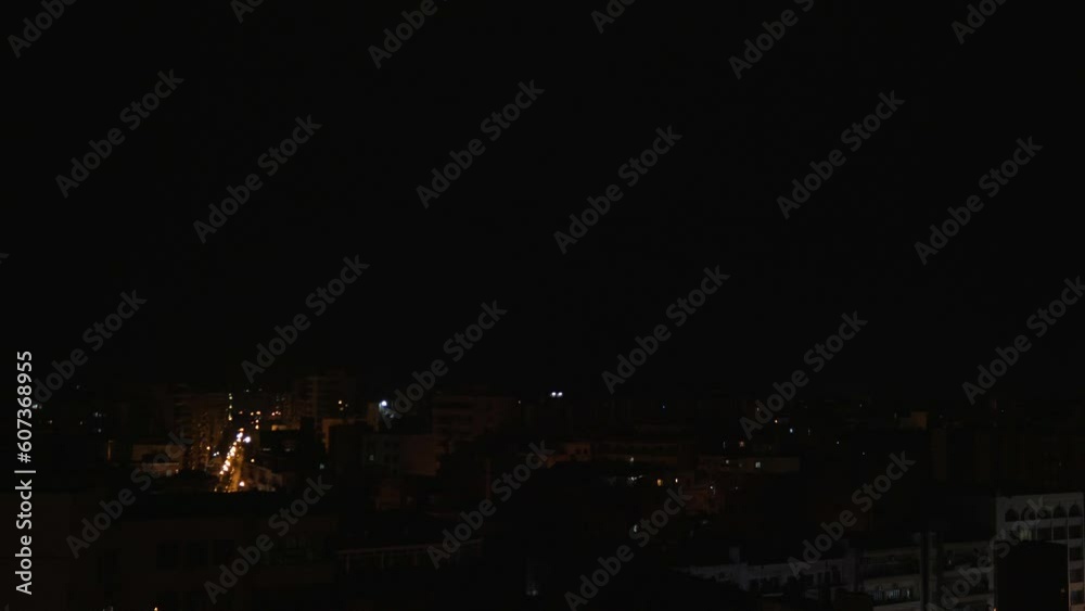 Lightning strike over a small village in Lebanon -- filmed at the highest point of the building. Lightning strike over a small village in Lebanon -- filmed at the highest point of the building.