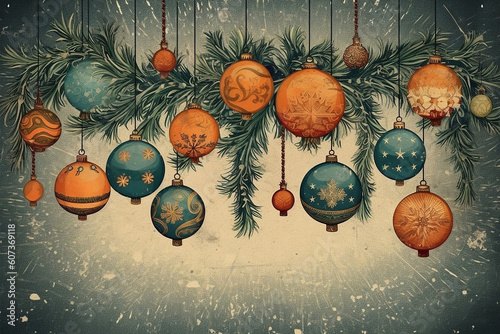 Wallpaper Mural AI generative traditional and vintage illustration with a christmas theme  Torontodigital.ca