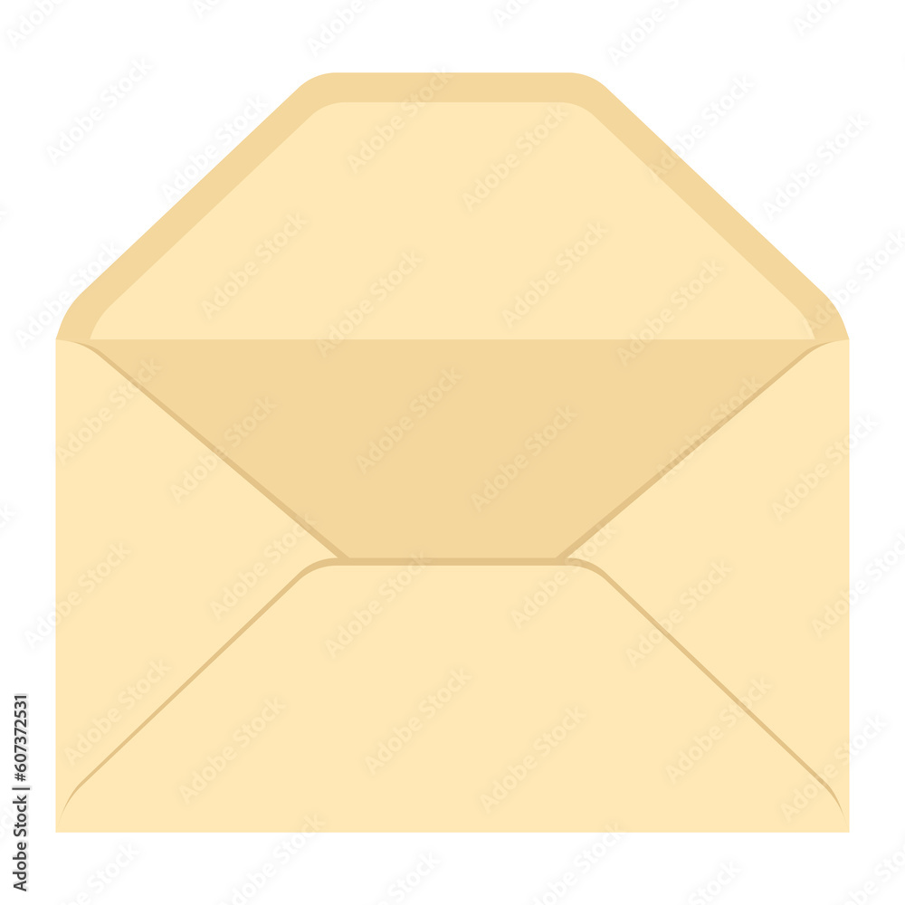 Open envelope illustration. Mail template for message or letter. Open envelope illustration. Mail template for message or letter.