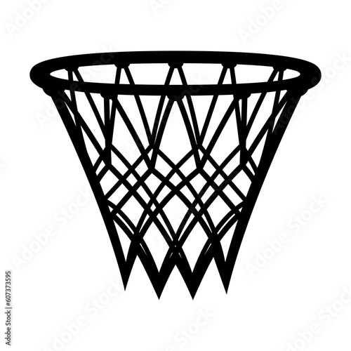Basketball hoop illustration. Sport club item or symbol.