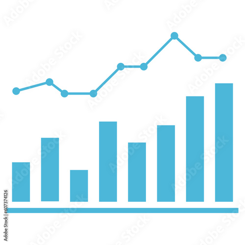 Trading graph,business graph,financial investment and growth concept
