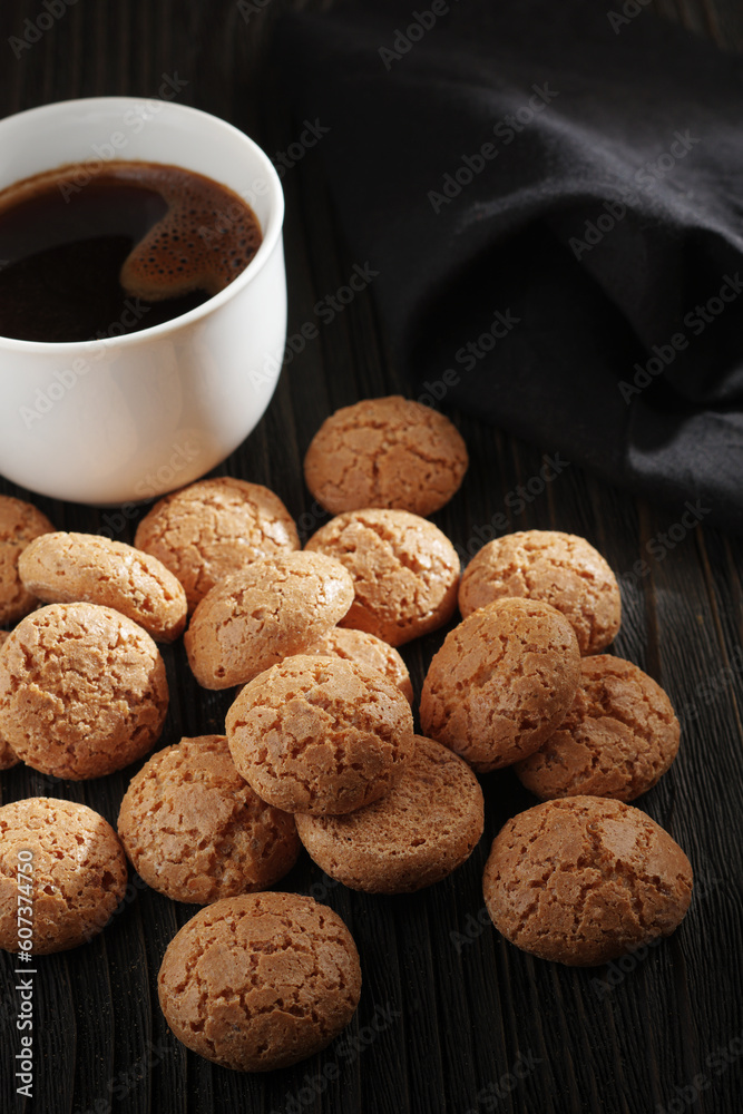 Apricot cookies and coffee Apricot cookies and coffee