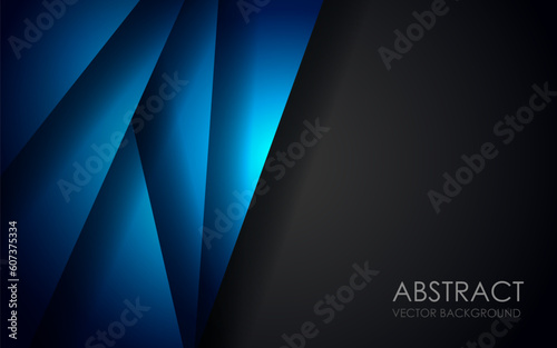 Abstract blue triangle overlapping layers geometric shapes background a combination. eps10 vector