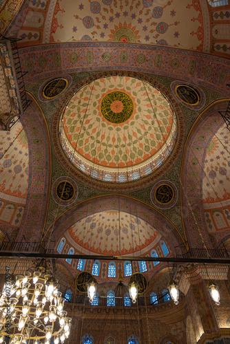 Eminonu Yeni Cami or New Mosque interior.