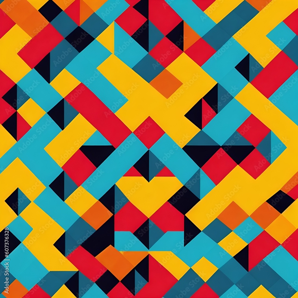 Abstract Geometric Pattern - Generative Ai Abstract Geometric Pattern - Generative Ai