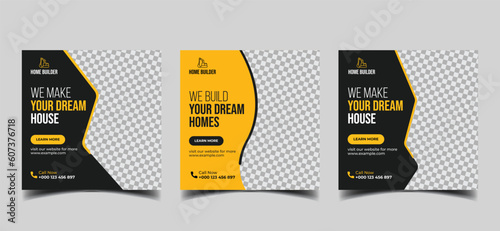 construction handyman home repair social media post & web banner template 