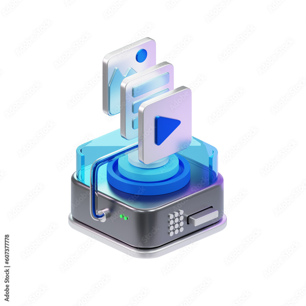 3D Technology Apps Illustration 3D Technology Apps Illustration