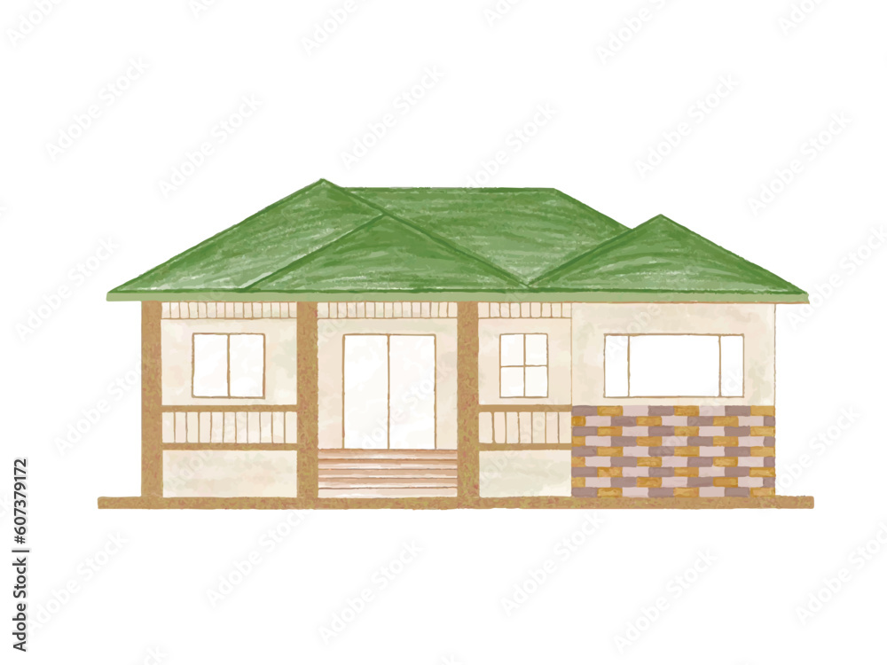 house on white background. vector illustration.