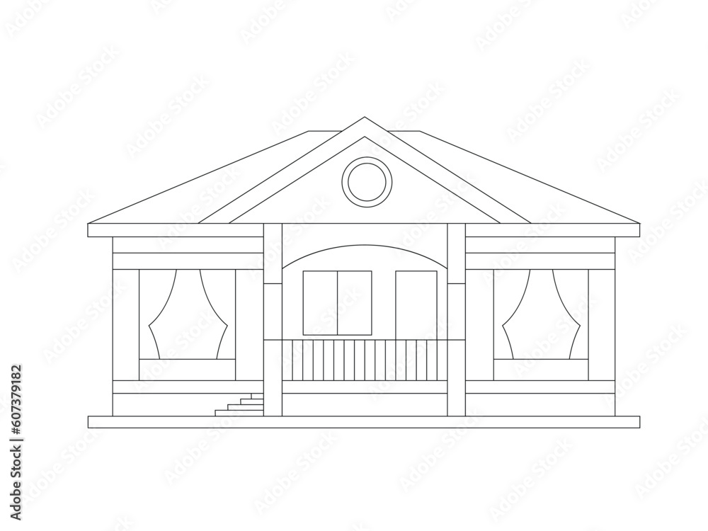 house on white background. vector illustration. house on white background. vector illustration.