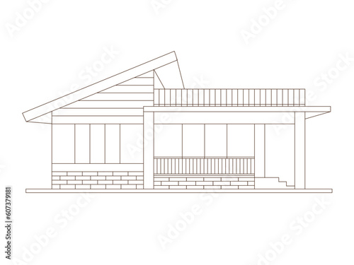 house on white background. vector illustration.