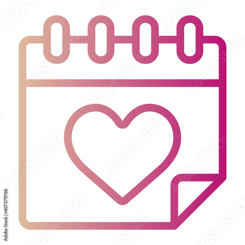 wedding day gradient icon