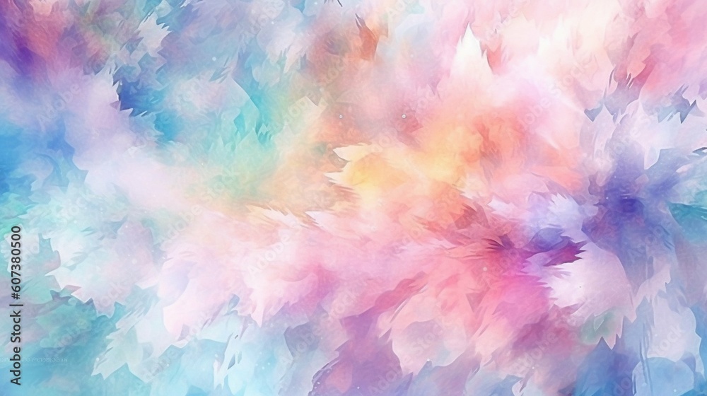 Abstract pink and blue background. Bright background with colored spots generated in AI