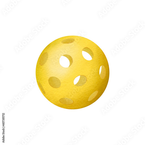 Pickleball balls isolated on the white background. Graphic illustration