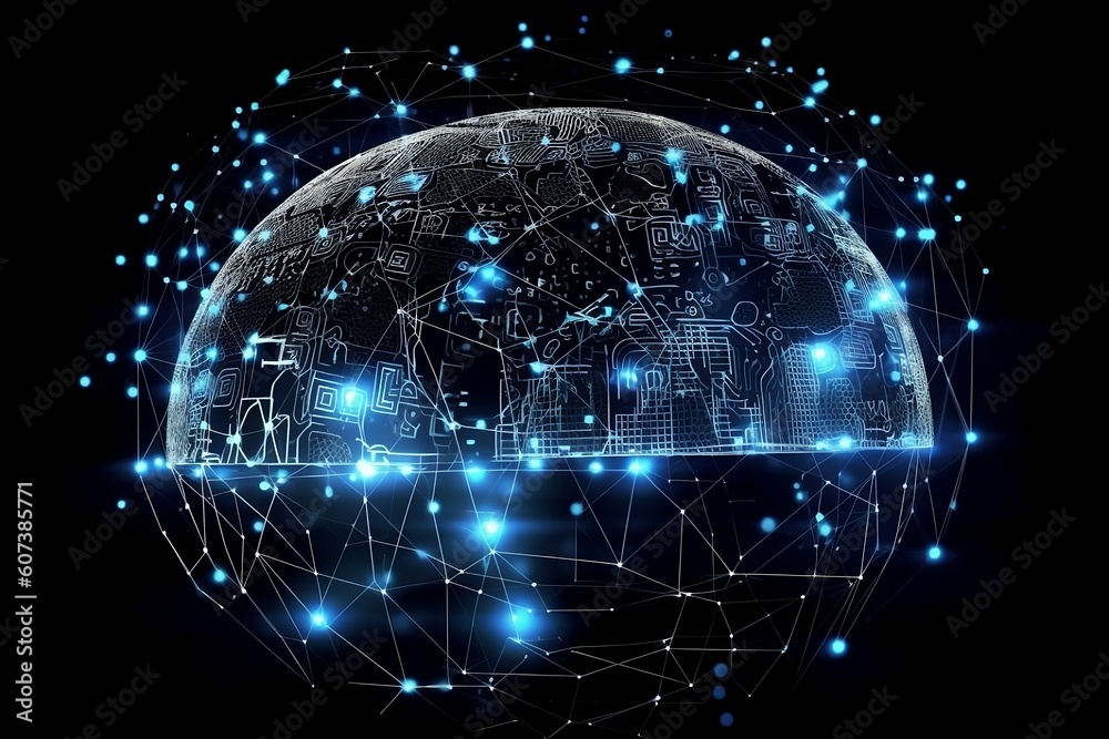 Obraz premium earth globe on black. 