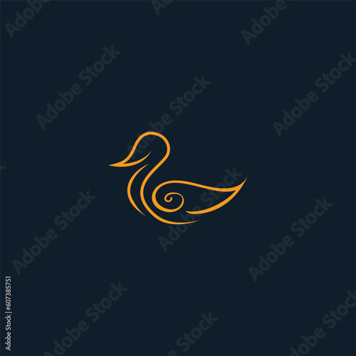 duck logo design vector illustration