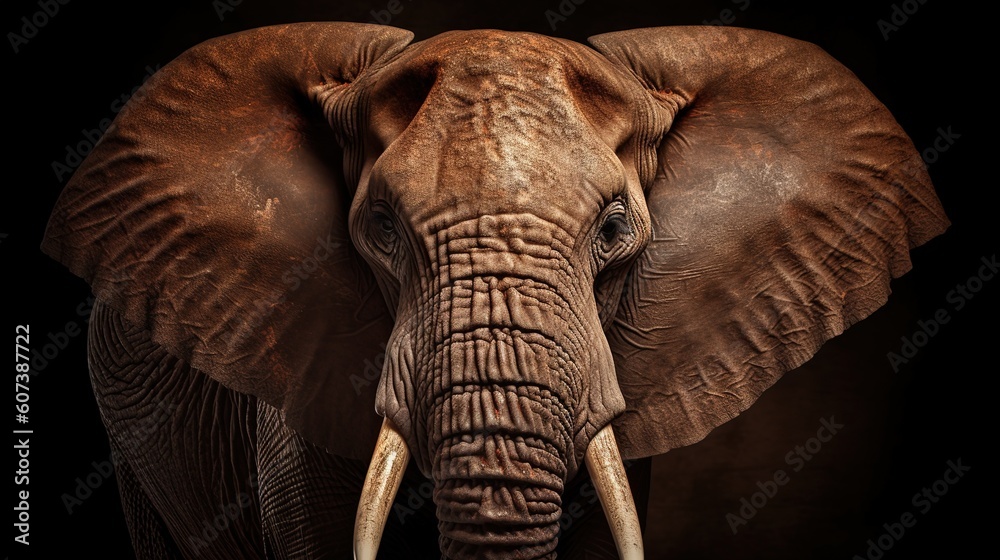 African elephant from the Collection.Generative AI - obrazy, fototapety, plakaty 