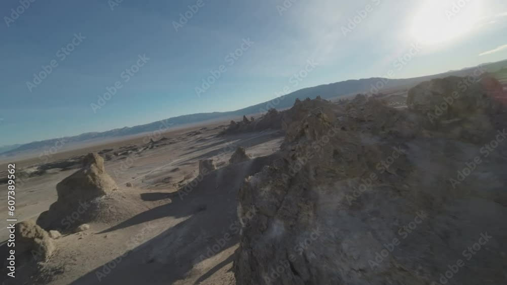FPV Aerial Drone Fly Through Trona Pinnacles FPV Aerial Drone Fly Through Trona Pinnacles