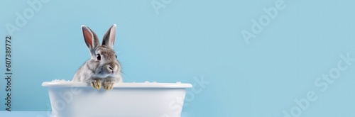 animal cat, dog, rabbit, bathing  with generative ai © Daunhijauxx