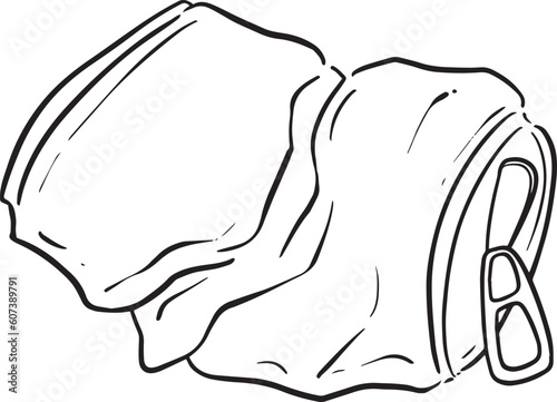 Crushed Soda Cola Steel Can Cartoon Illustration in Vector Used to Recycle or as Rubbish Thrown Away