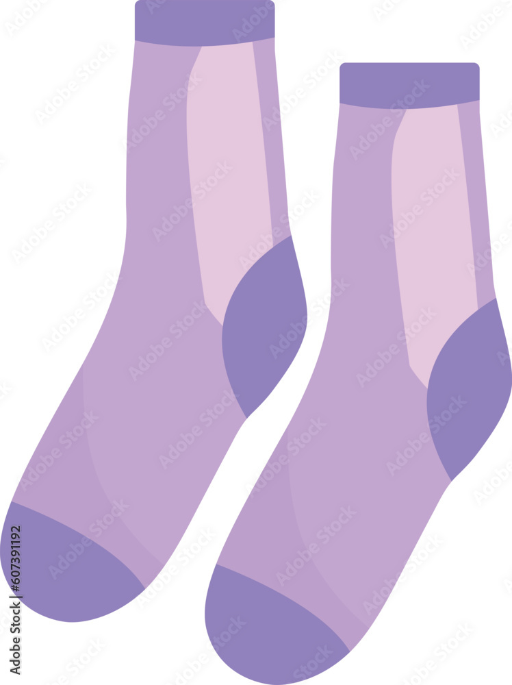 colored purple socks, couple of socks, cloth