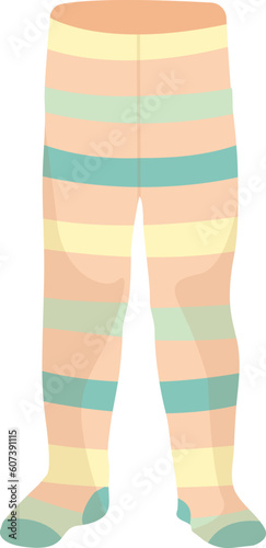 tights, baby clothes, striped tights for kids illustration vector