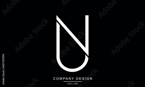 NU, UN, Abstract Letters Logo Monogram