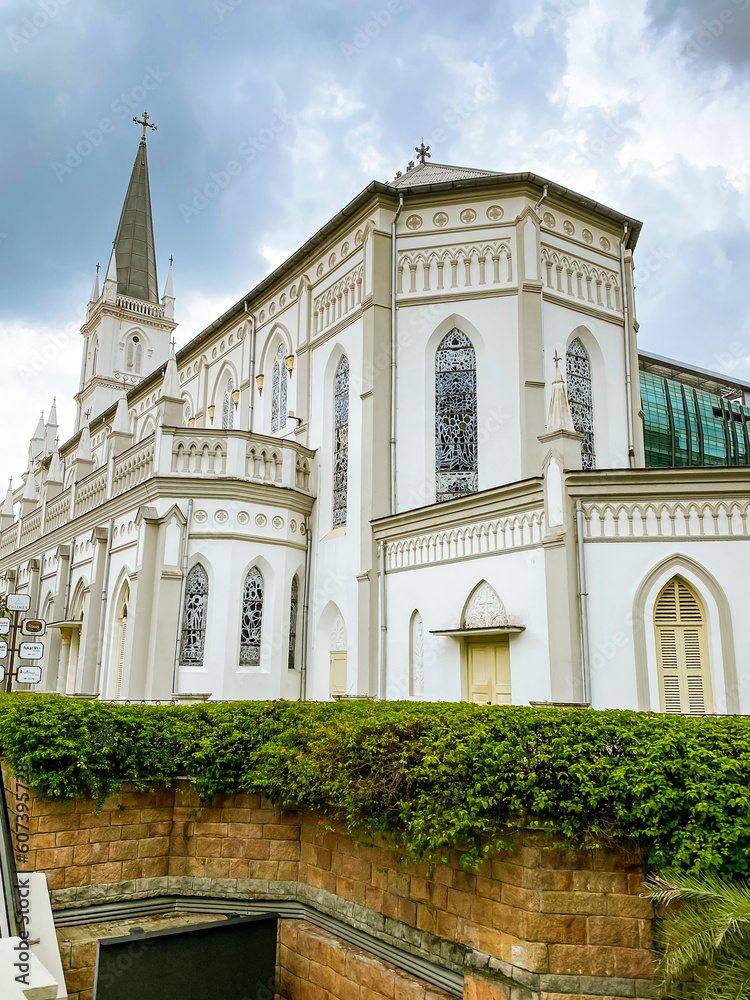 A view of historical complex of a former catholic monastery Chijmes, Singapore