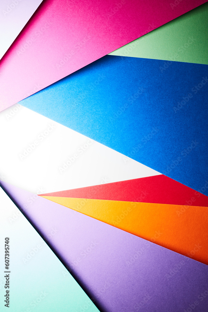 Multicolored striped geometric abstract background