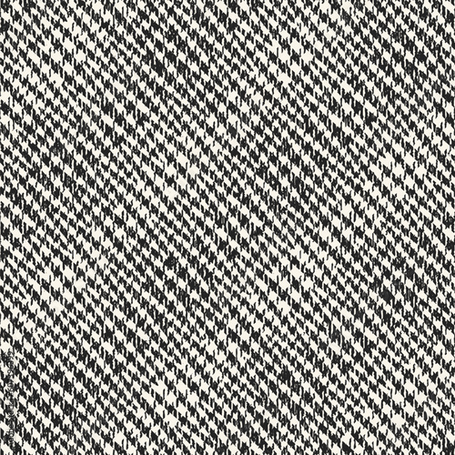 Monochrome Irregularly Woven Textured Puppytooth Pattern