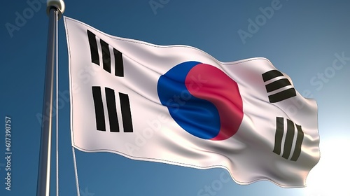 sauth korea flag, Generative Ai photo
