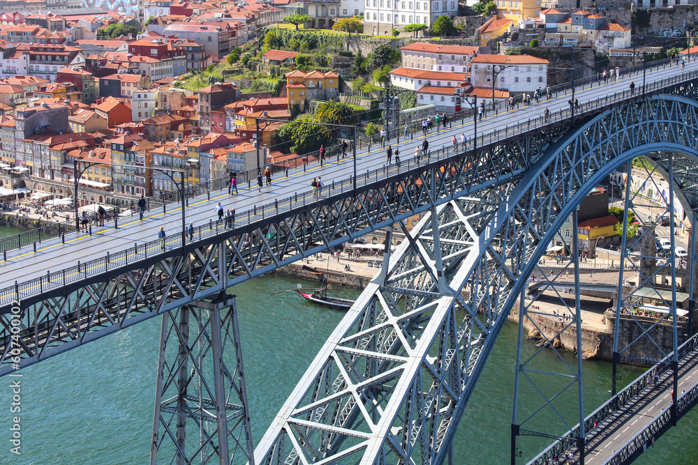 Porto (Portugal) / Douro and  Louis 1 bridge