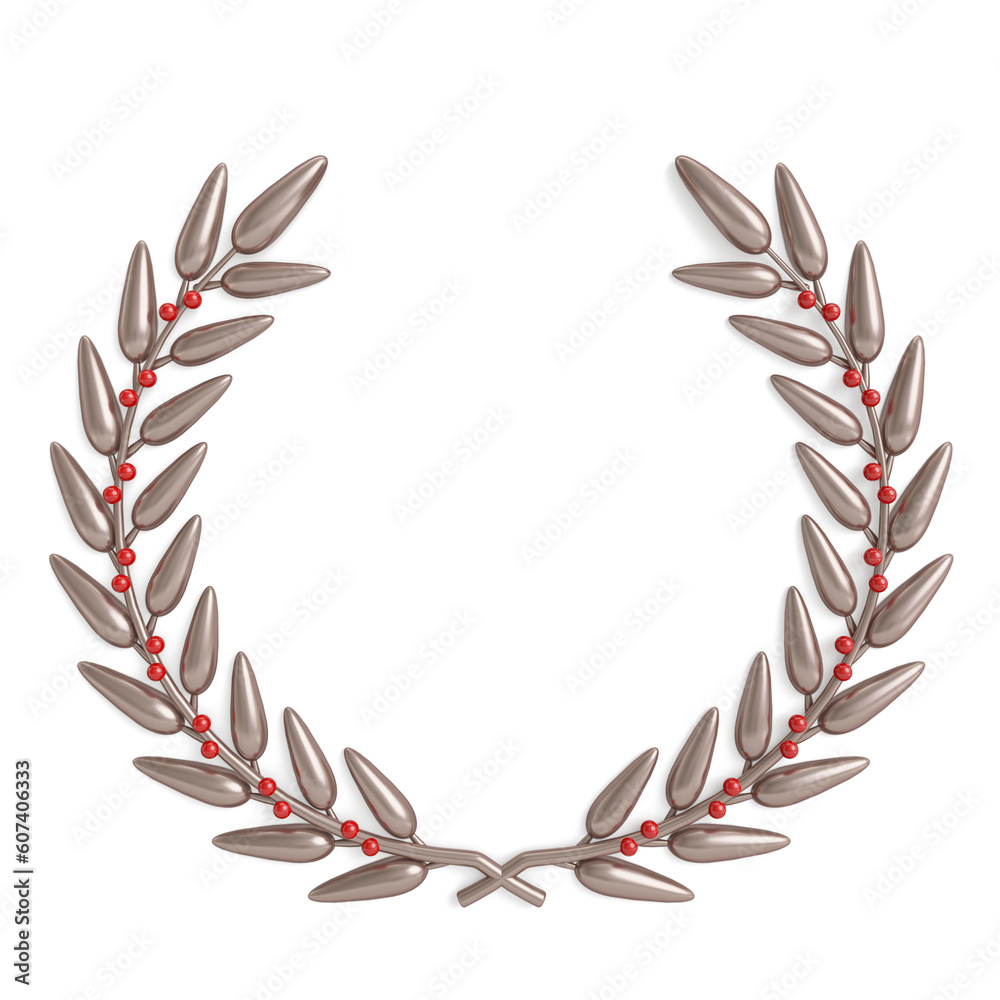 Bronze laurel icon illustration.
Award, prize, rank, ranking.
