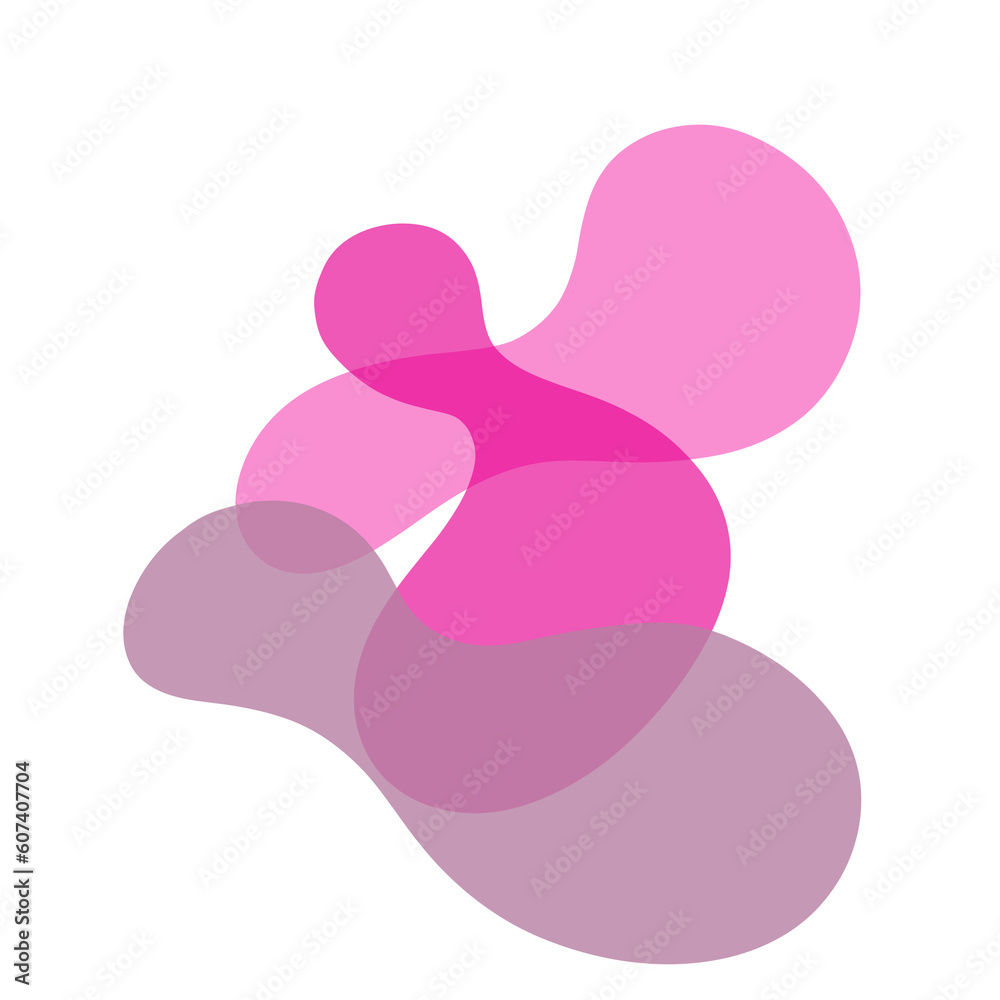 Abstract Pebble Style Shapes Bending In With Each other Modern Art Style Abstract Pebble Style Shapes Bending In With Each other Modern Art Style