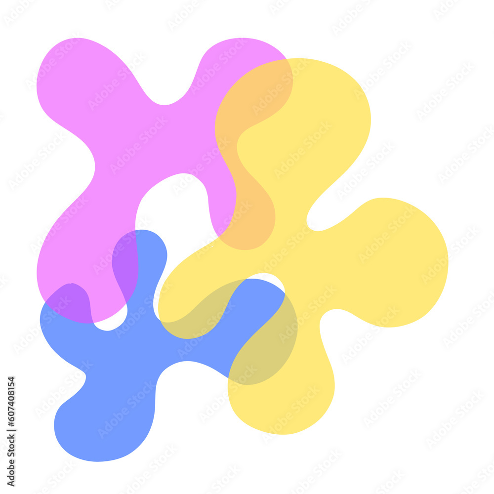 Abstract Pebble Style Shapes Bending In With Each other Modern Art Style Abstract Pebble Style Shapes Bending In With Each other Modern Art Style
