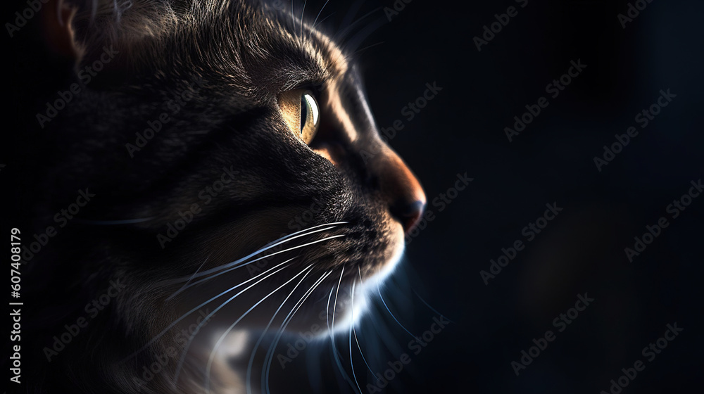 A mesmerizing close-up portrait of a cat A mesmerizing close-up portrait of a cat