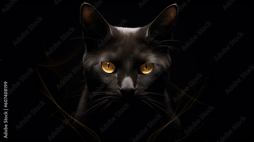 A mesmerizing close-up portrait of a cat A mesmerizing close-up portrait of a cat