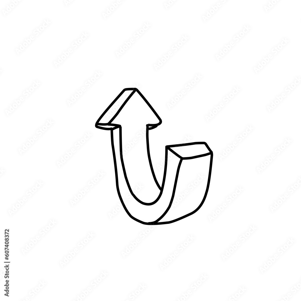Hand Drawn 3D Arrow Hand Drawn 3D Arrow