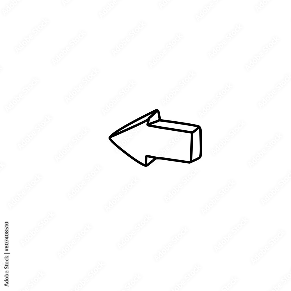 Hand Drawn 3D Arrow Hand Drawn 3D Arrow