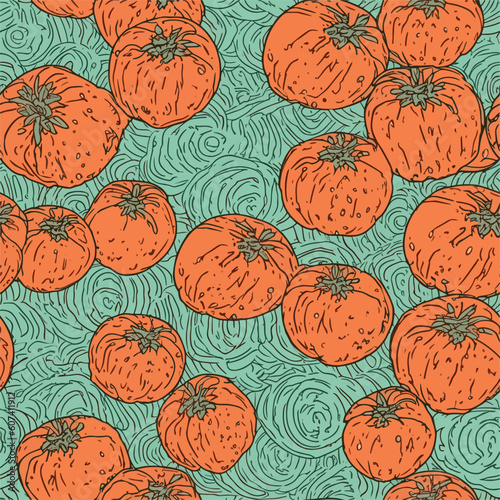 Seamless Colorful Tomato Pattern.

Seamless pattern of tomatos in colorful style. Add color to your digital project with our pattern!