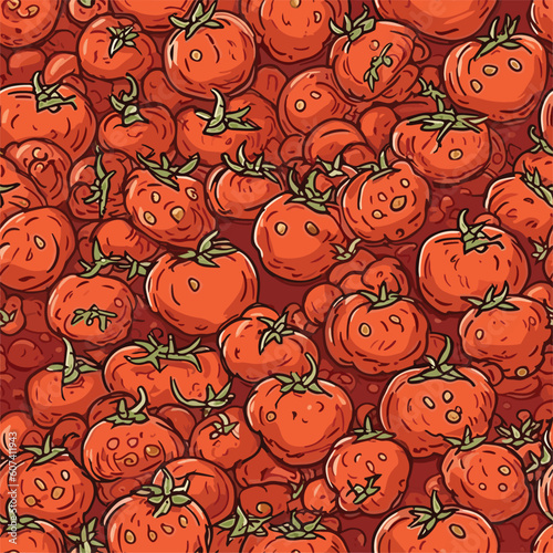 Seamless Colorful Tomato Pattern.

Seamless pattern of tomatos in colorful style. Add color to your digital project with our pattern!