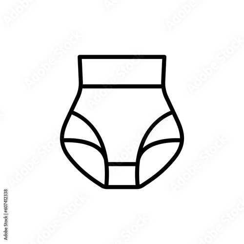 Corrective panties icon. Fitted panties with high waist.