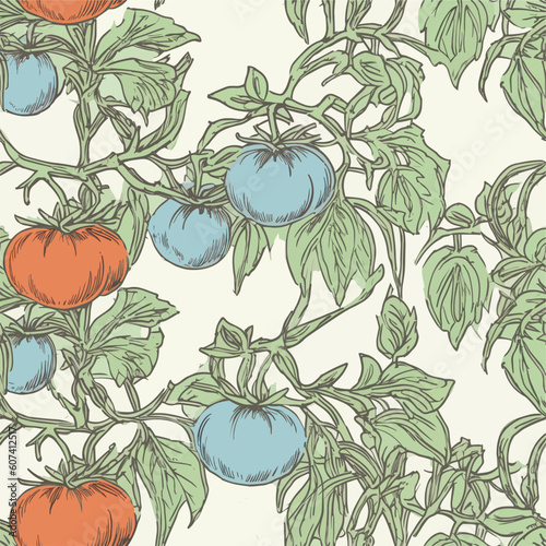 Seamless Colorful Tomato Pattern.

Seamless pattern of tomatos in colorful style. Add color to your digital project with our pattern!