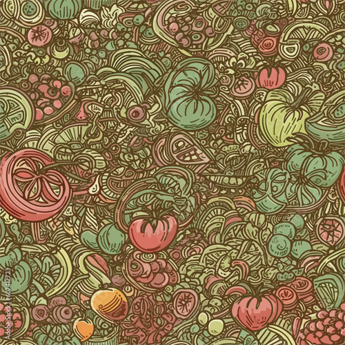 Seamless Colorful Tomato Pattern.

Seamless pattern of tomatos in colorful style. Add color to your digital project with our pattern!
