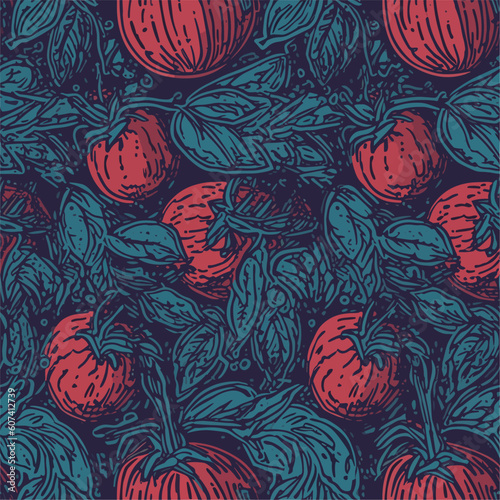 Seamless Colorful Tomato Pattern.

Seamless pattern of tomatos in colorful style. Add color to your digital project with our pattern!
