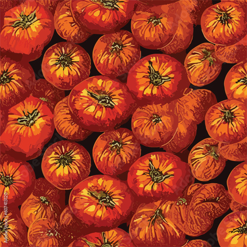 Seamless Colorful Tomato Pattern.

Seamless pattern of tomatos in colorful style. Add color to your digital project with our pattern!