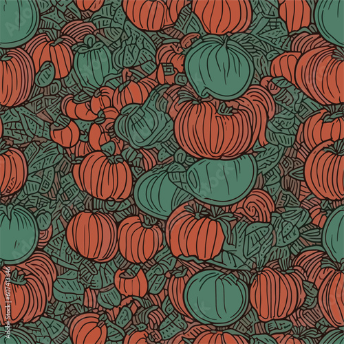 Seamless Colorful Tomato Pattern.  Seamless pattern of tomatos in colorful style. Add color to your digital project with our pattern 