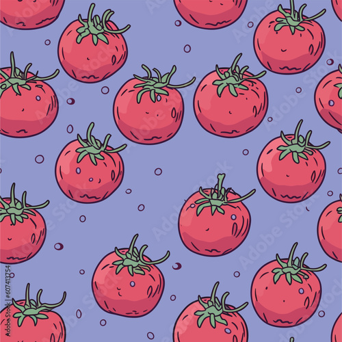 Seamless Colorful Tomato Pattern.

Seamless pattern of tomatos in colorful style. Add color to your digital project with our pattern!