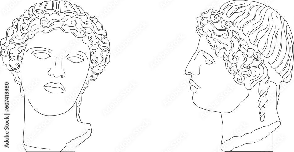 Vector illustration sketch of a statue of a famous classic roman greece vintage Vector illustration sketch of a statue of a famous classic roman greece vintage