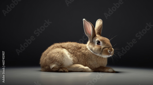 Bunny rabbit laying down illustration